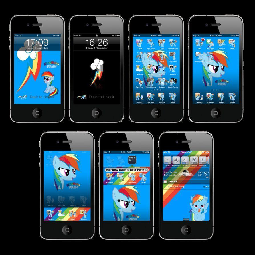 Rainbow Dash iPhone and iTouch Theme
