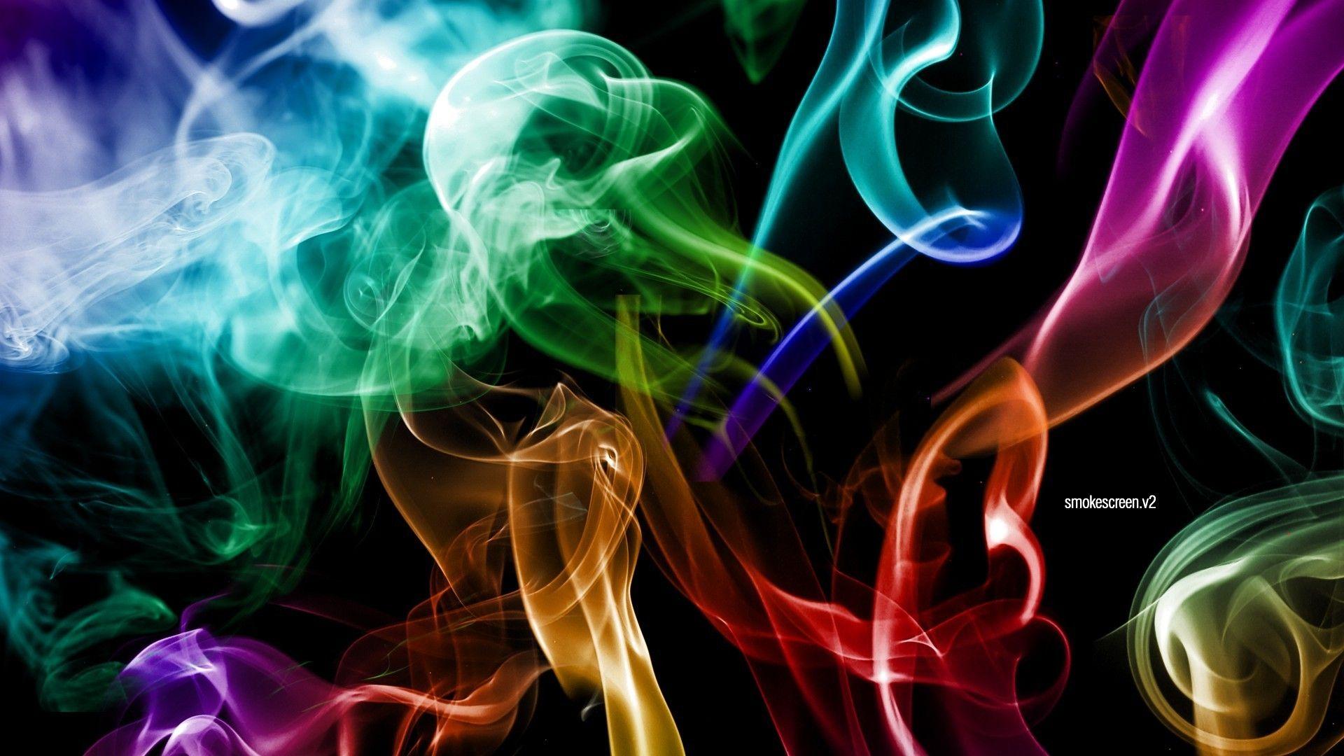 Smoke imagine colors wallpaper. PC