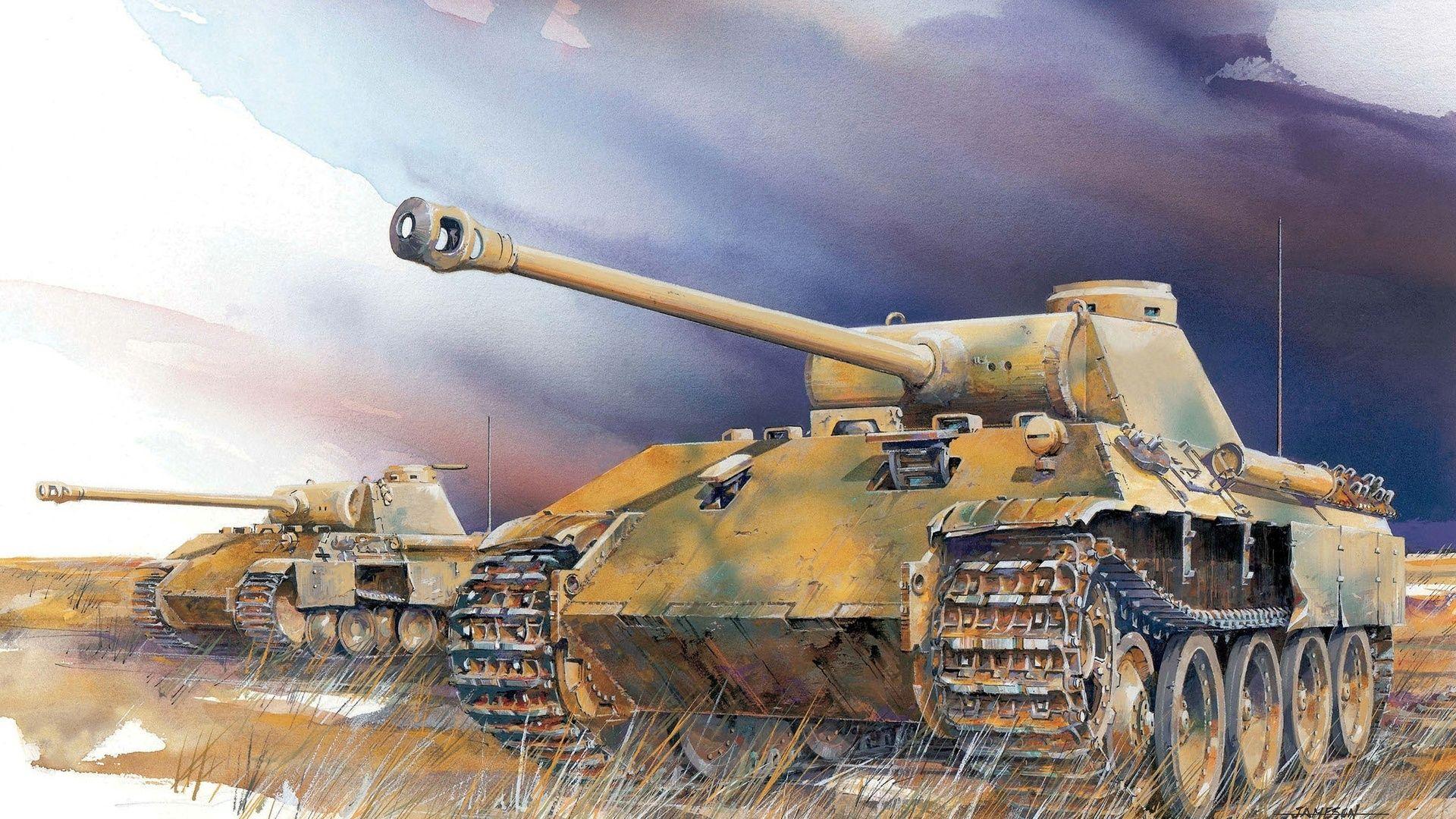 Art, Tanks, Panther Ausf. D., Heavy, Field, German, War