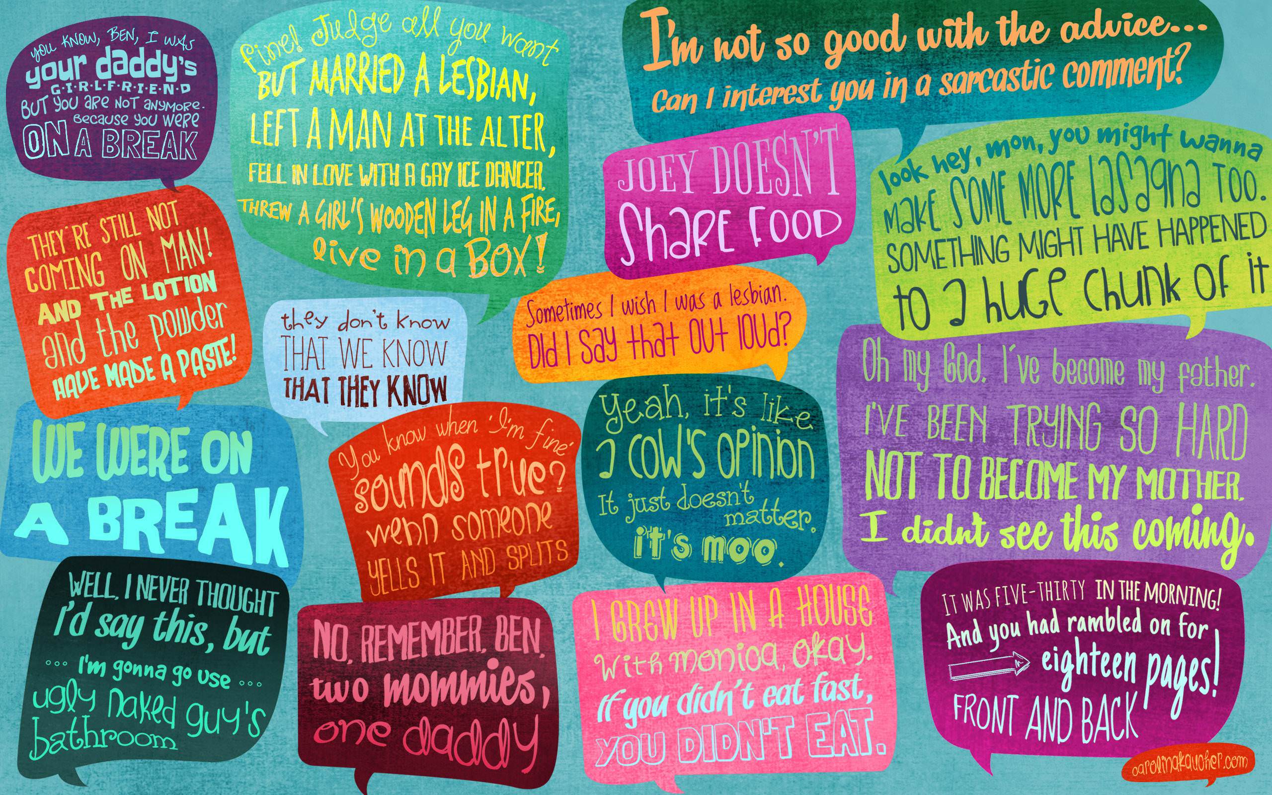 Friends' (TV Show) Quotes Wallpaper