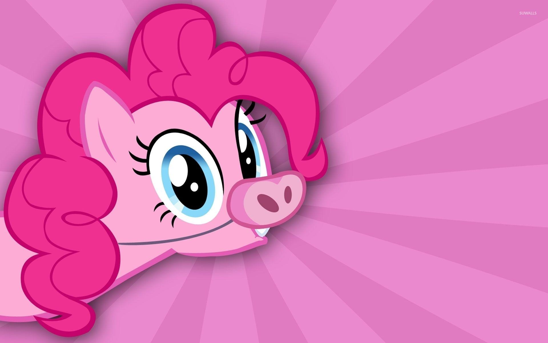 Pinkie Pie with a pig nose mask Little Pony wallpaper