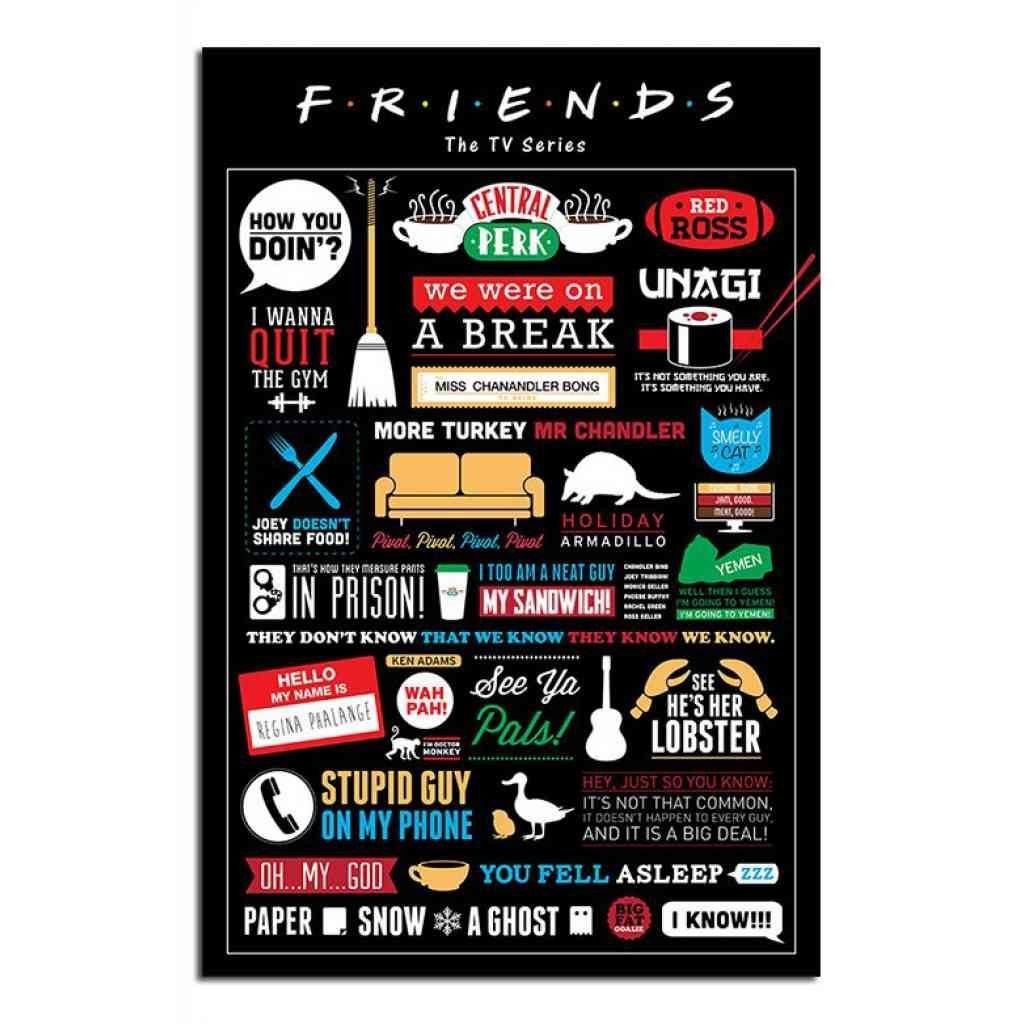 iPosters.co.uk: Friends TV Show Infographic Poster. I'll Be There