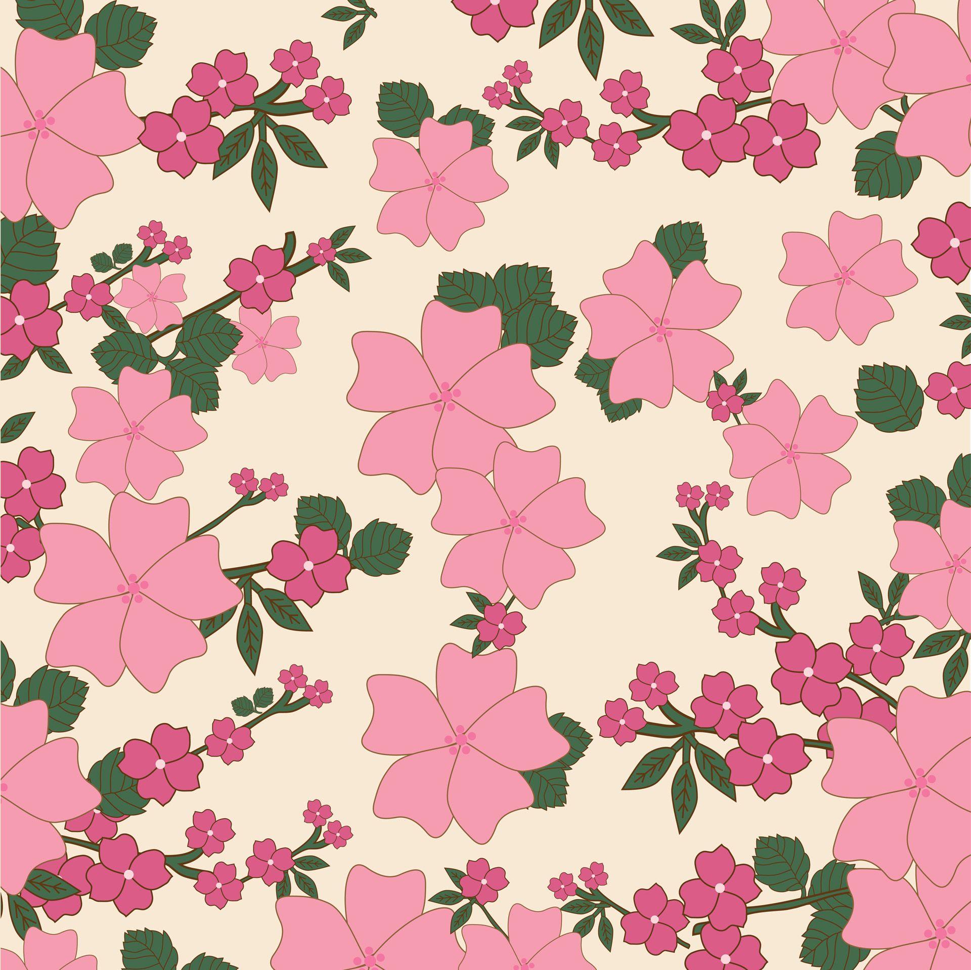 Vintage Floral Wallpaper Background Free Domain