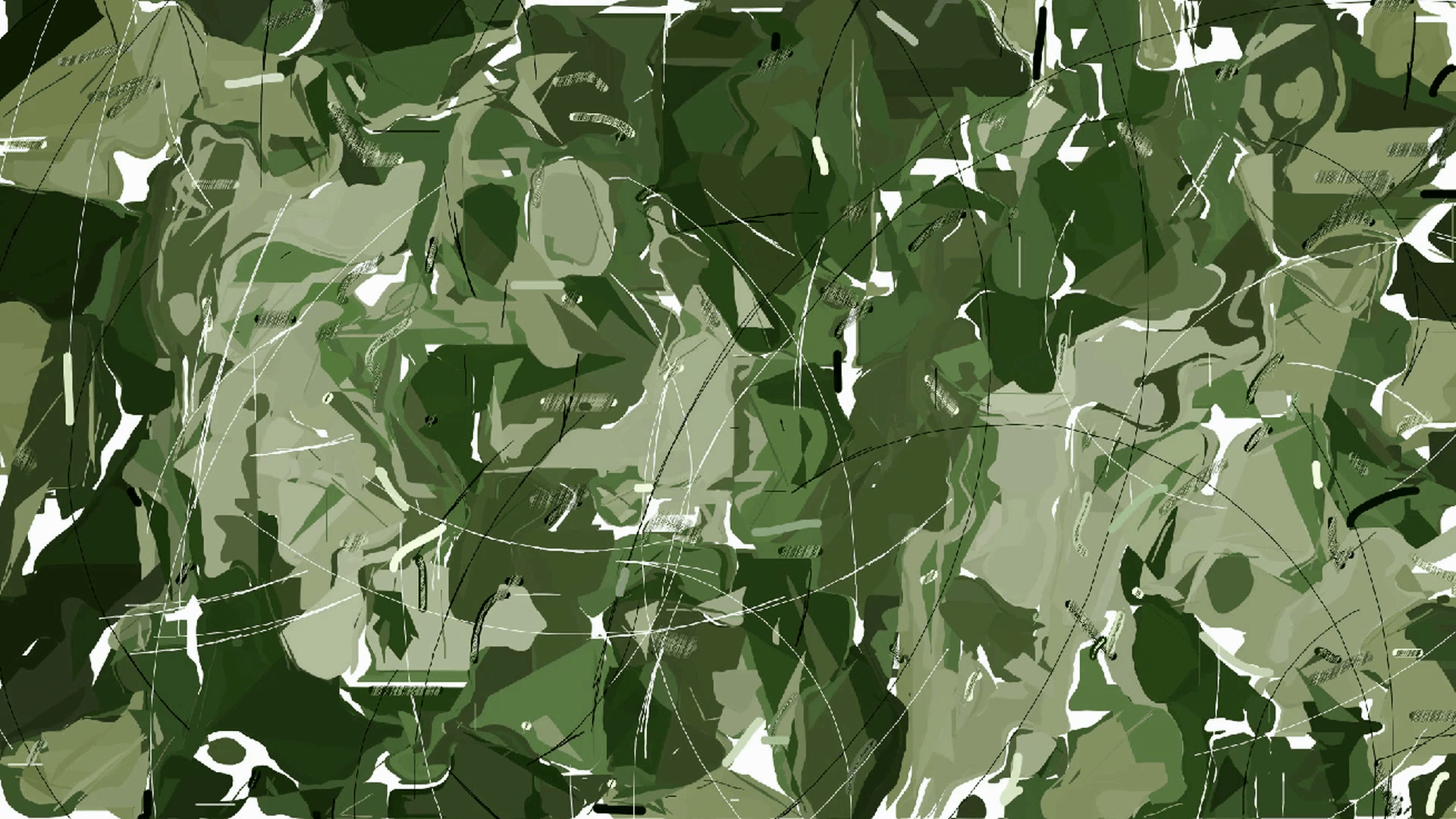 Moving camouflage background forms by abstract animated shapes. From
