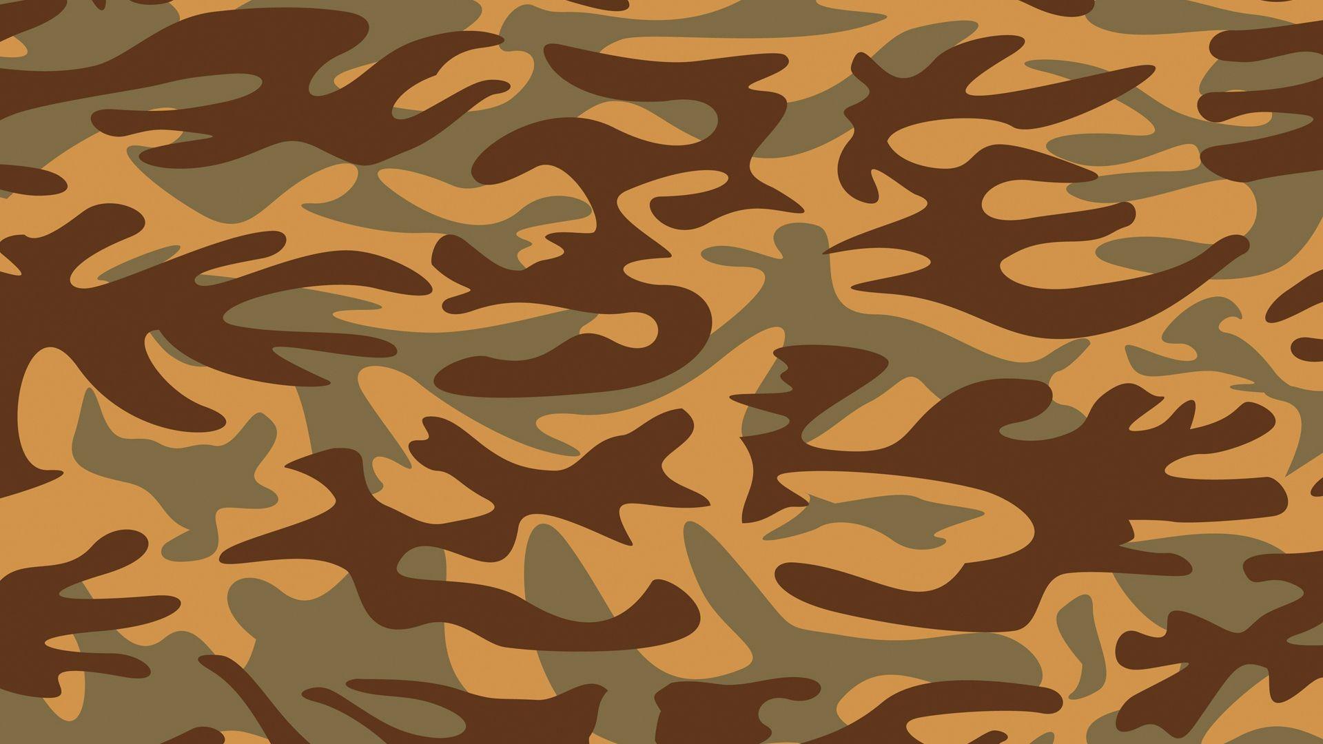 HD Background Military Camouflage Texture Pattern Brown Wallpaper