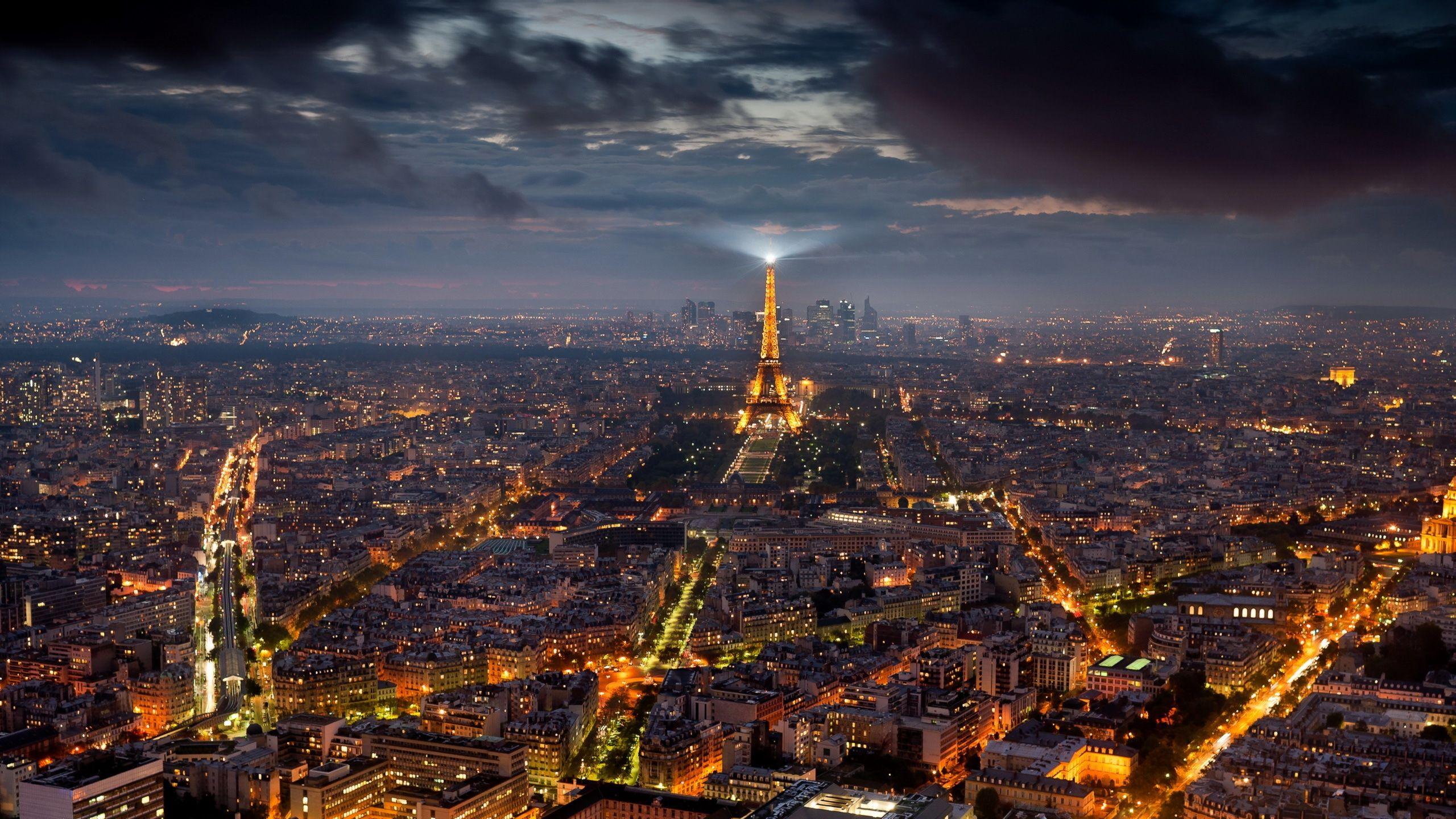 Wallpaper Paris, night, city, lights, streets, eiffel tower City