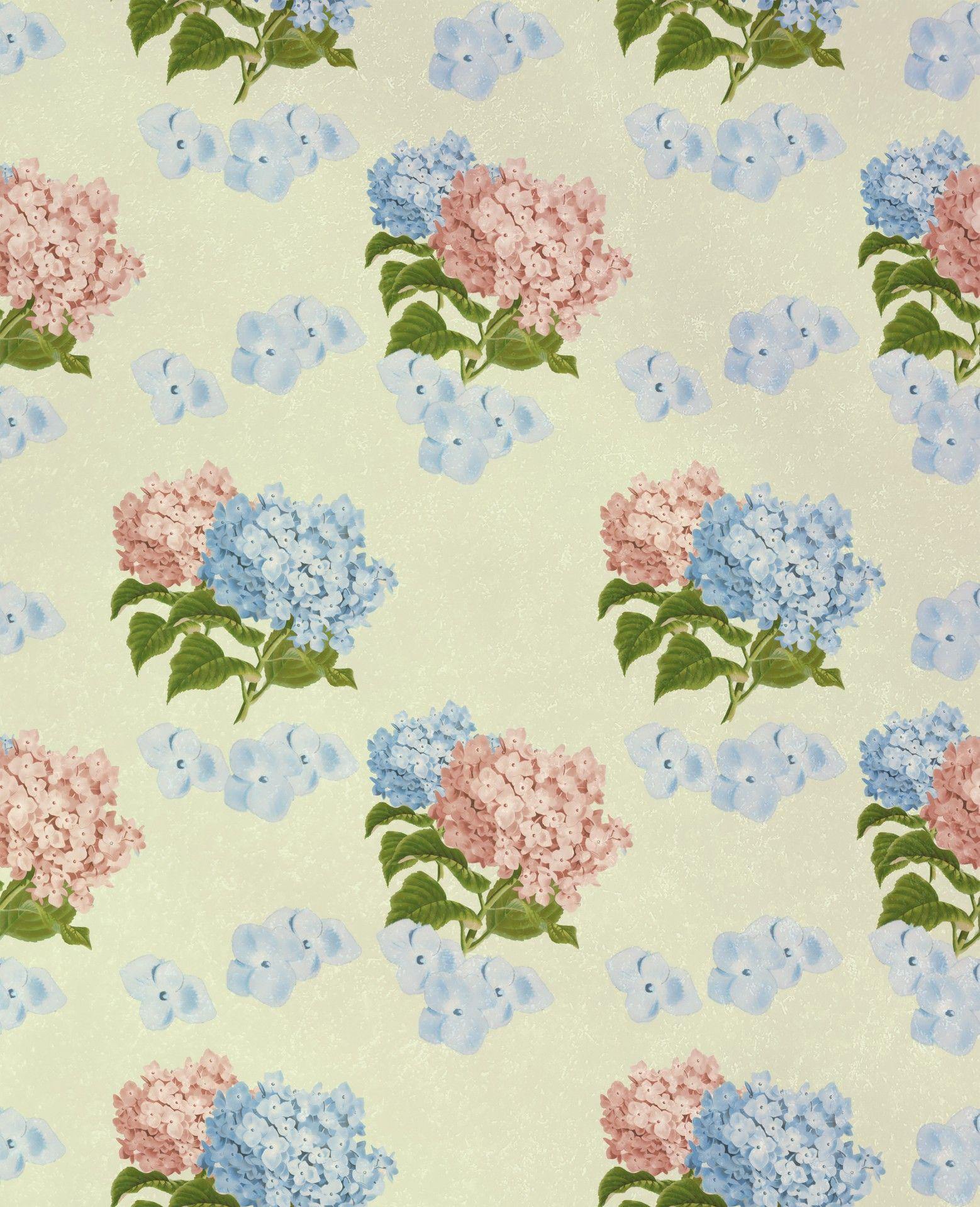 Hydrangea Flowers Vintage Wallpaper Free Domain