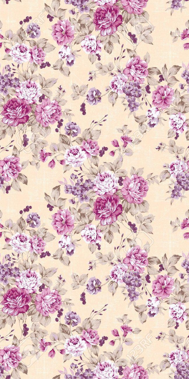 Classic Seamless Vintage Flower Pattern  Vintage floral pattern wallpaper,  Vintage flowers wallpaper, Floral wallpaper