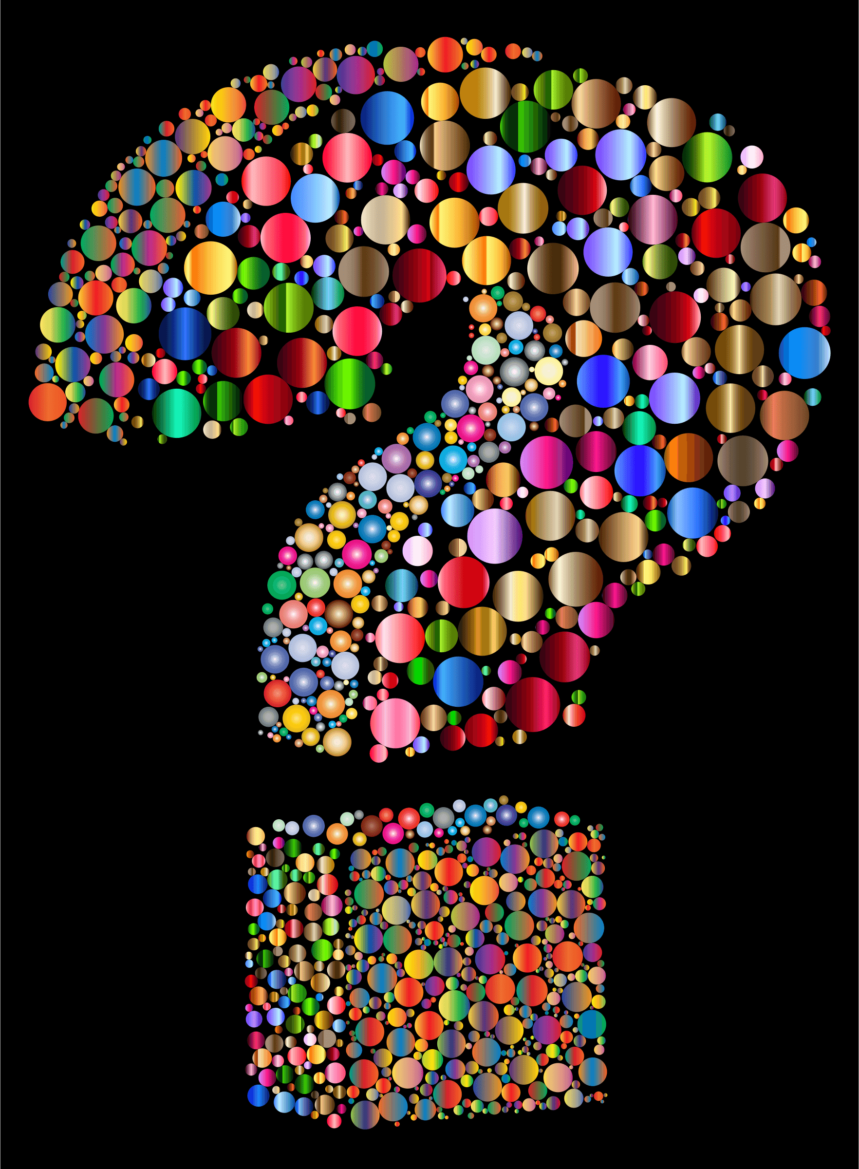 Clipart 3D Question Mark With Black Background