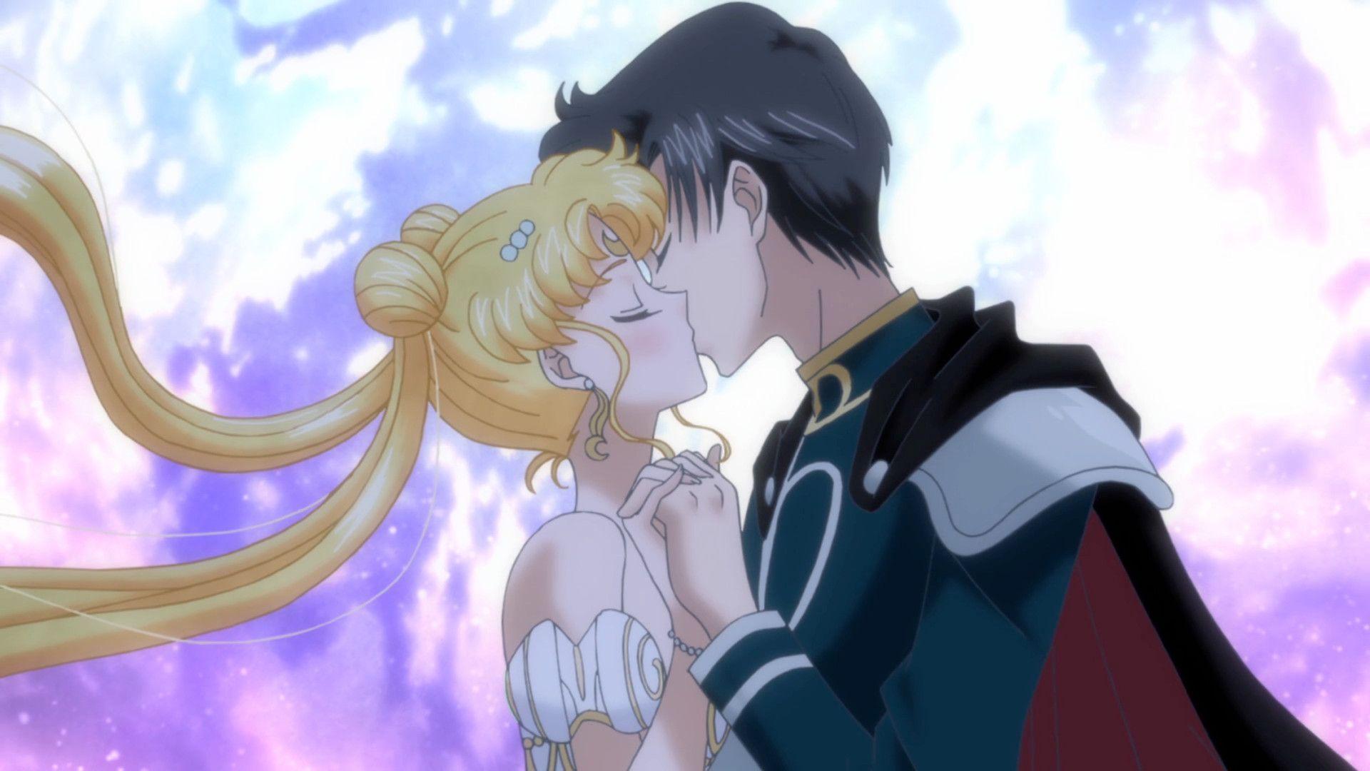 Image For Sailor Moon Crystal Usagi And Mamoru Kiss.