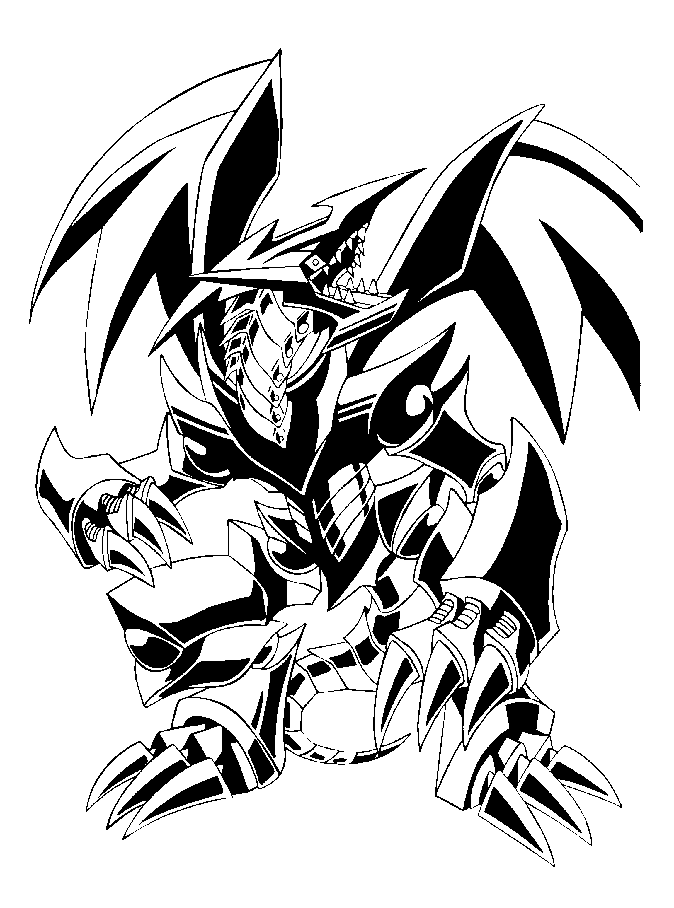Red eyes black dragon coloring pages