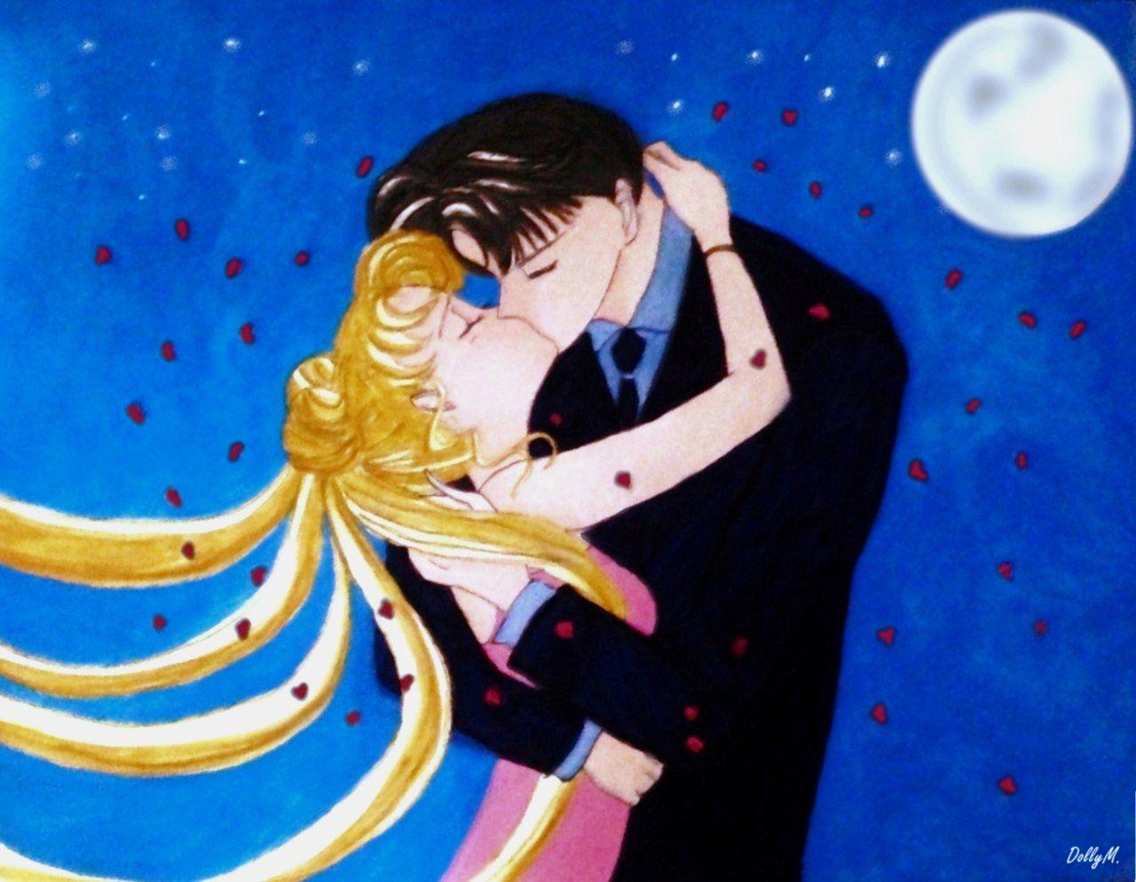 Darien and Serena everlasting kiss. Princess Serenity and Prince