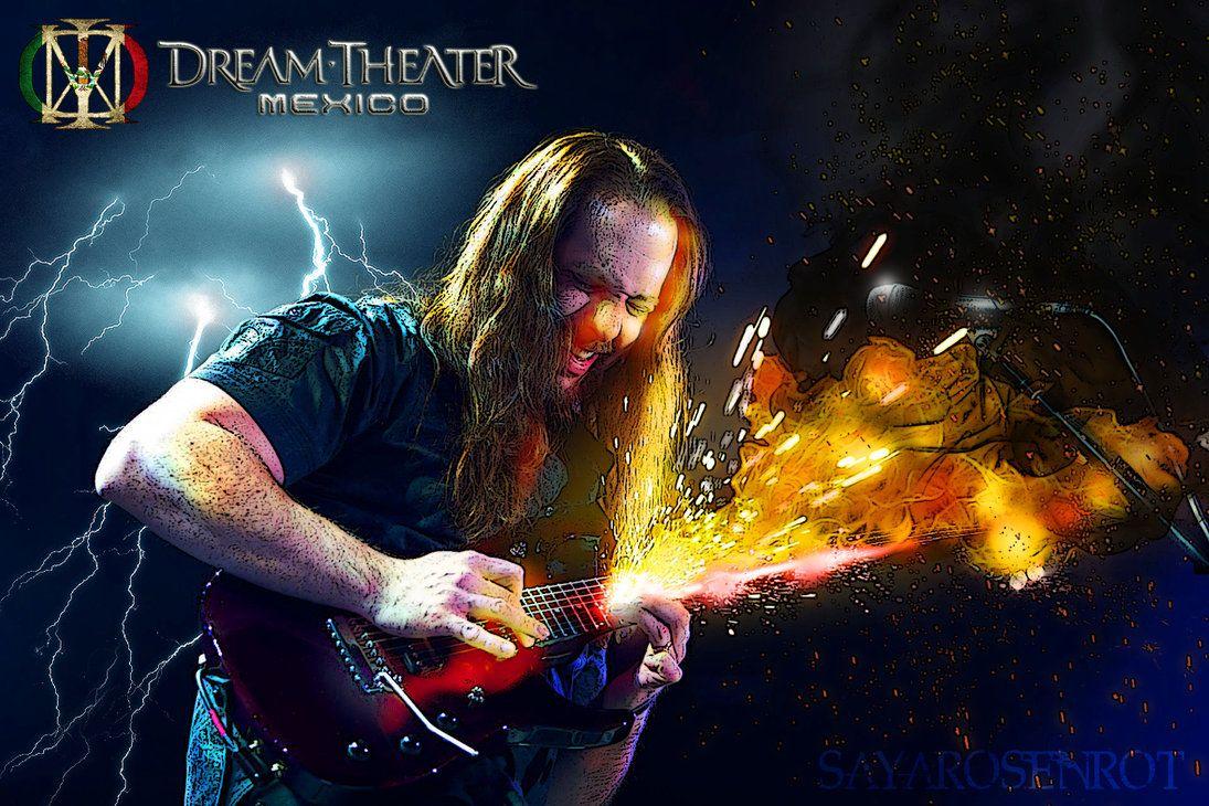 John Petrucci en llamas