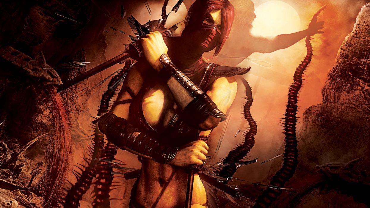 Mortal Kombat Warrior Games Girls 3D Graphics Fantasy wallpaper