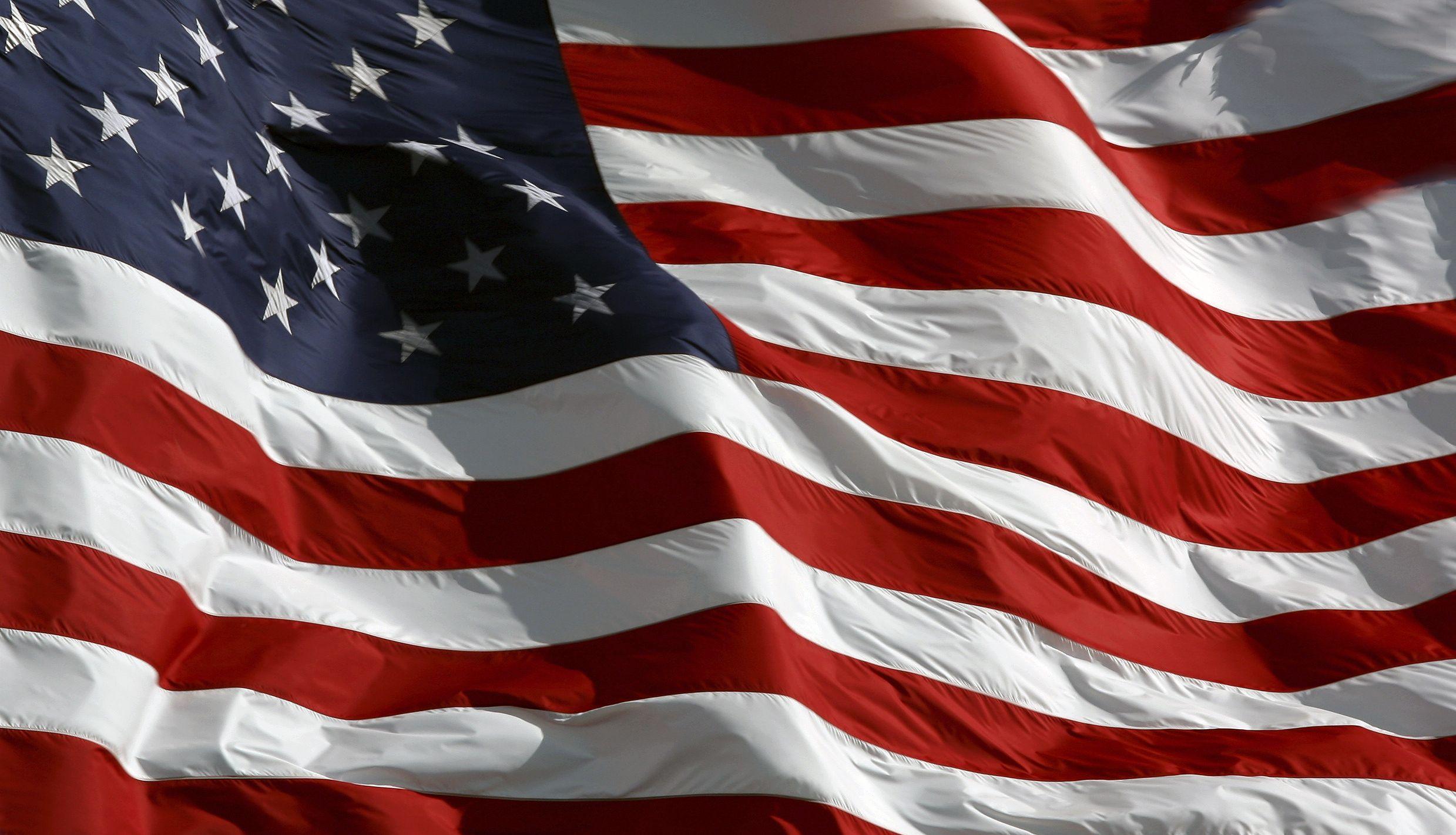 High Res American Flag Wallpaper Background