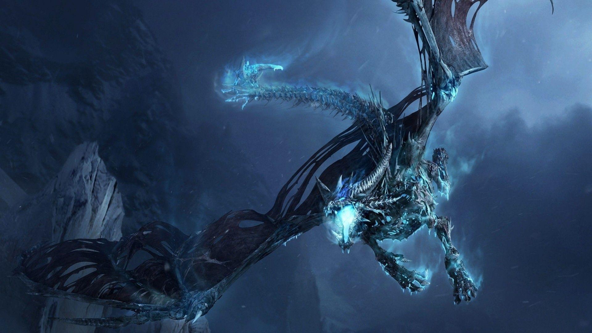 Blue Lightning Dragon Wallpaper Elegant Full HD 1080p Dragon