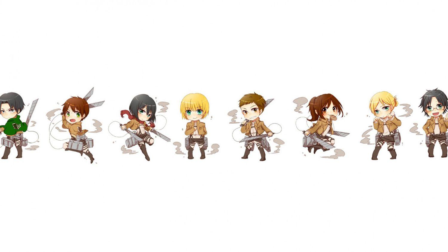 chibi attack on titan characters