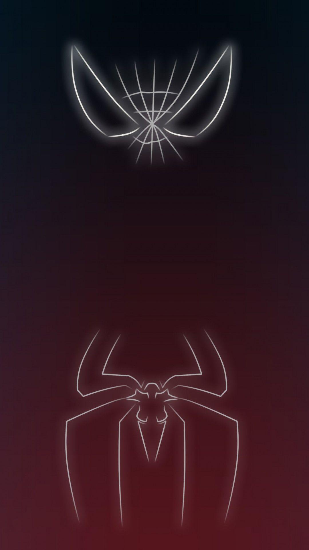 Neon Light Superhero Spiderman 1080 x 1920 Wallpaper