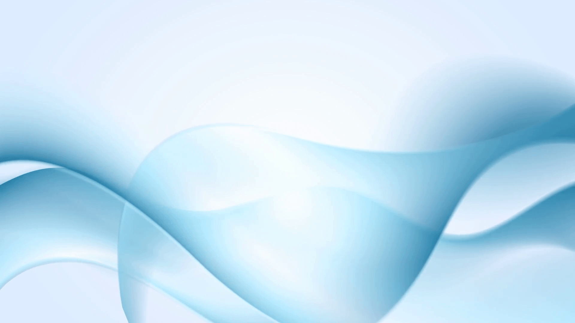 Blue smooth flowing waves on light background. Video animation HD