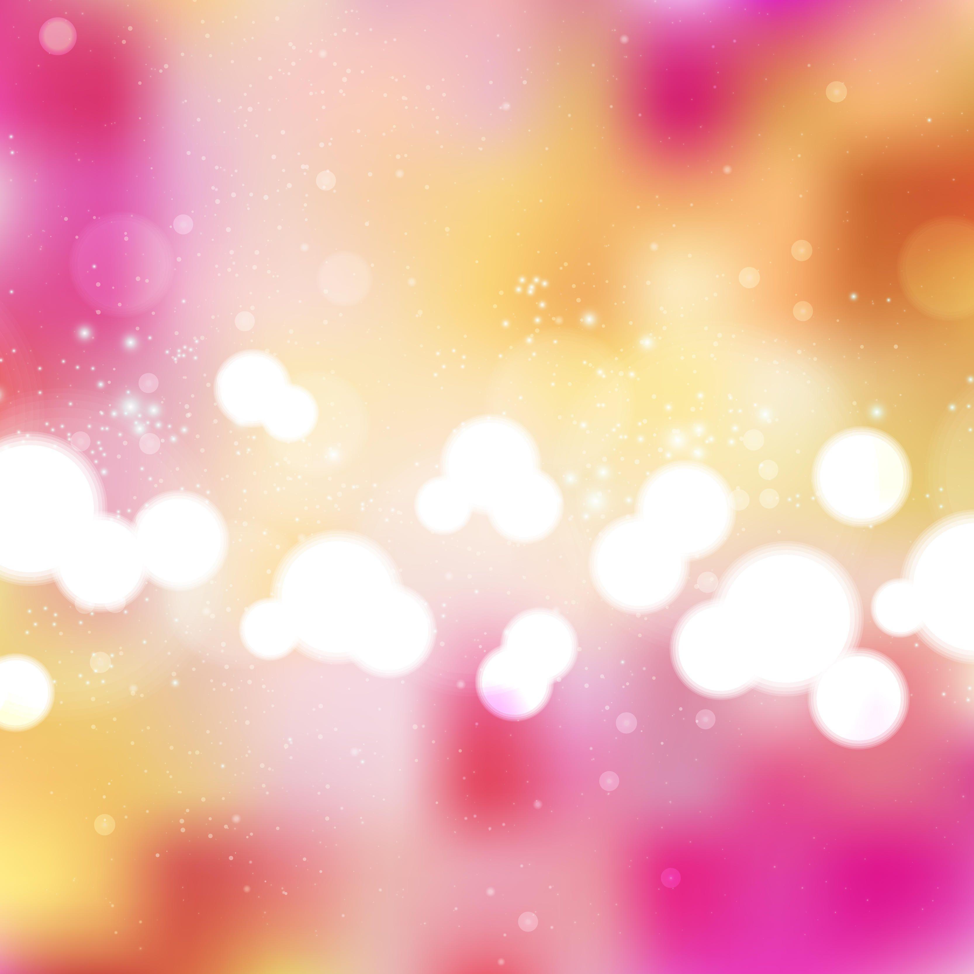 Yellow Pink Bokeh Light Background VectorFreevectors