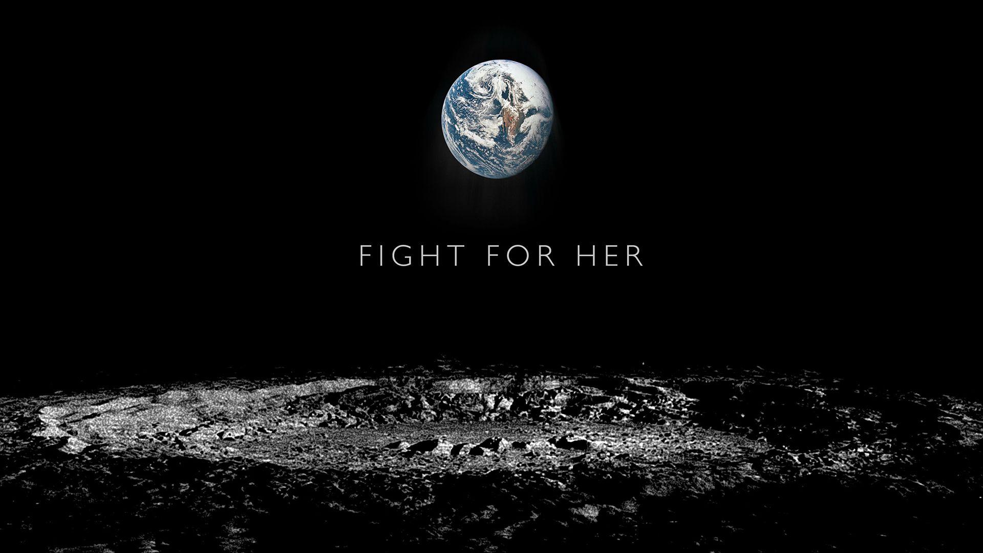 Fight For Mother Earth Moon View Desktop Wallpaper