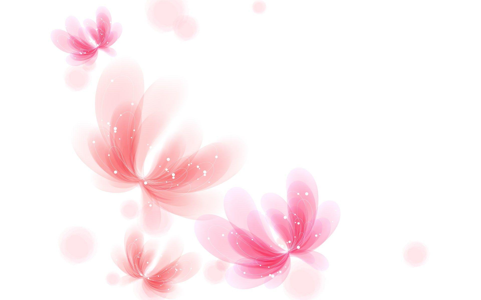 Floral Desktop Baby Pink And White Wallpaper Download