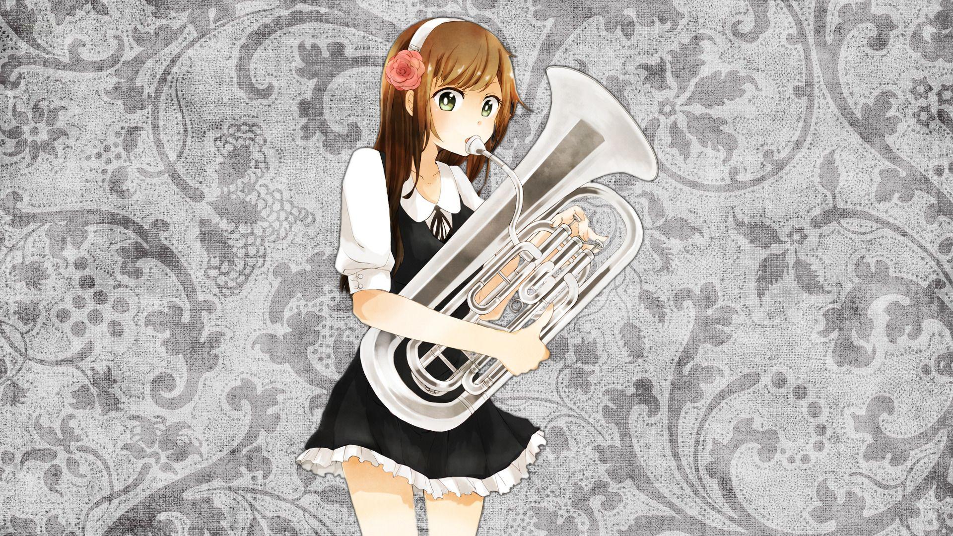 music, Orchestra, Anime Girls, Baritone Wallpaper HD / Desktop