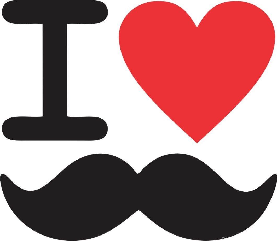 I Love Mustache HD Wallpaper
