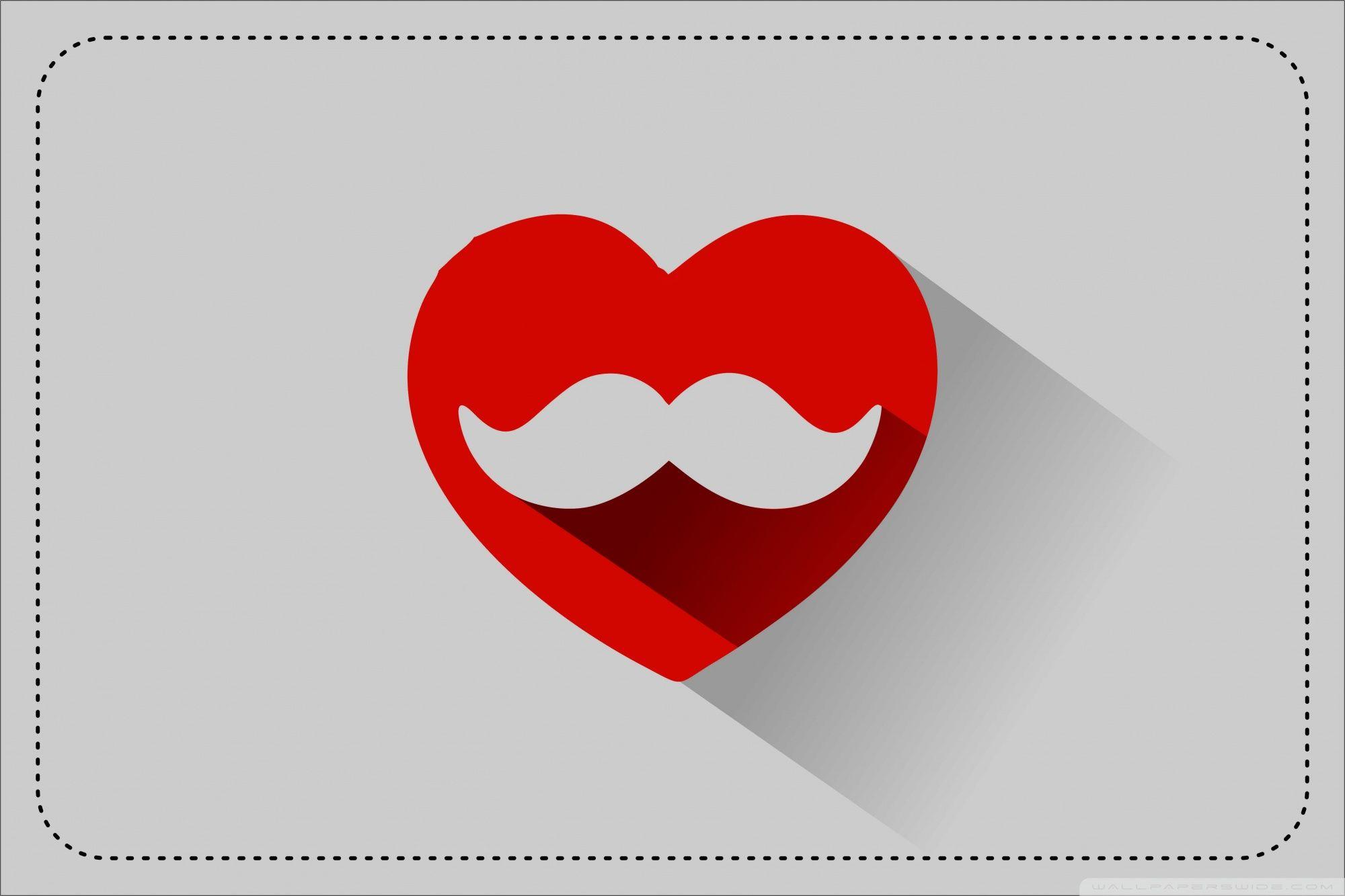 i love moustache ❤ 4K HD Desktop Wallpaper for