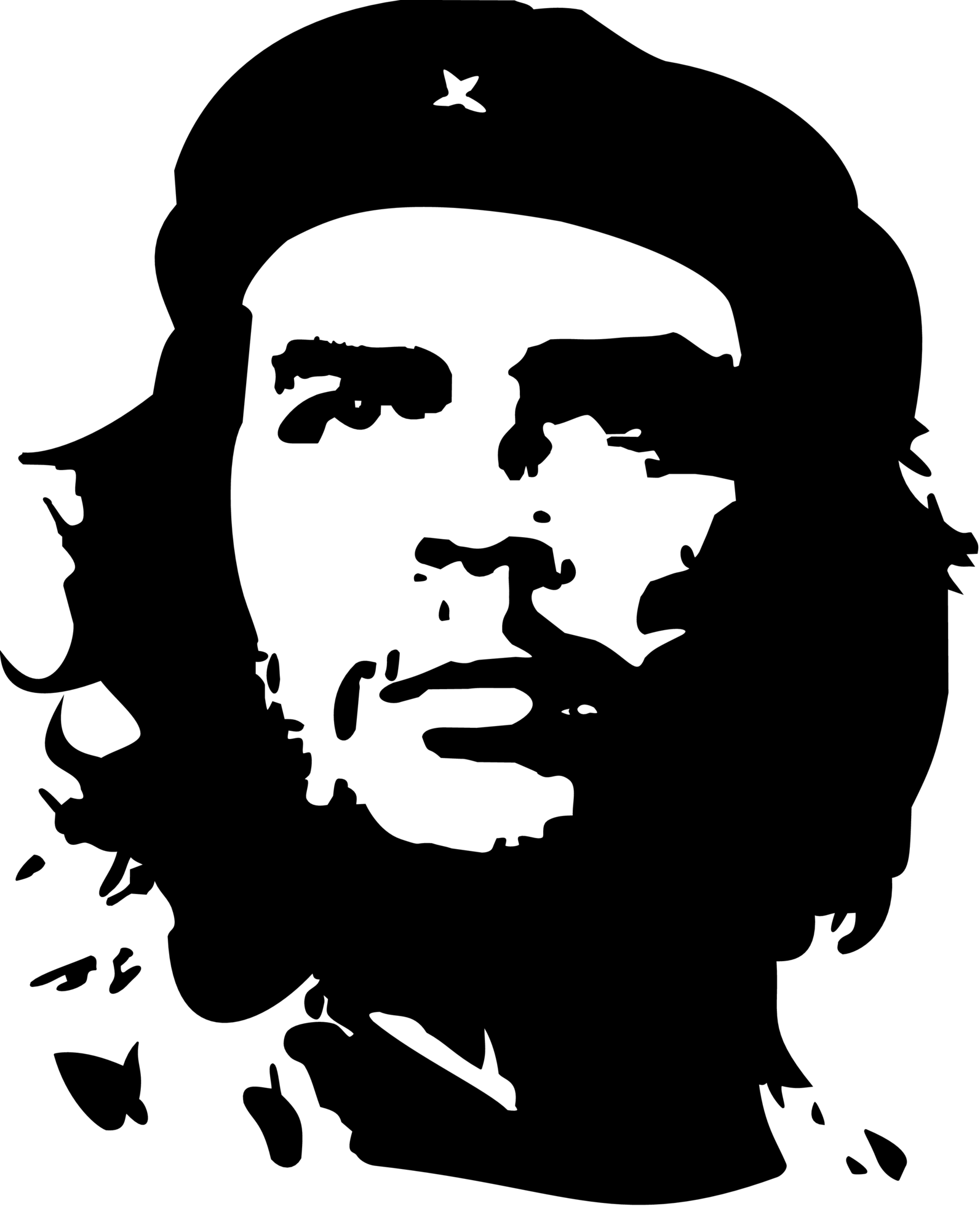 Widescreen Background: Che Guevara, (1593x1960 px, V.16)