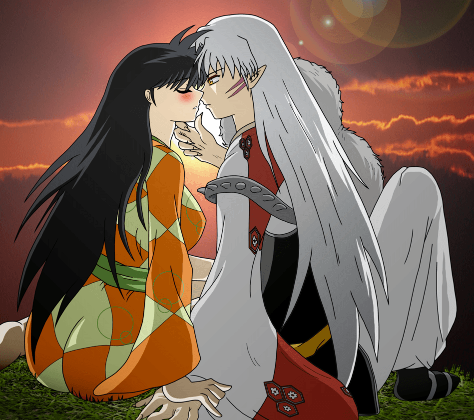 Rin And Sesshomaru Kiss At Sunset By Inu Sessh Rin
