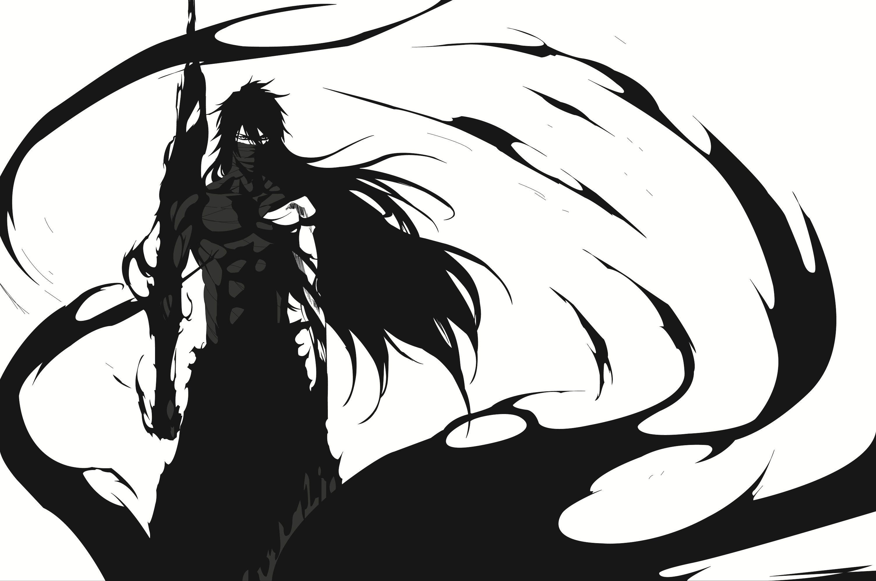 Bleach, Kurosaki Ichigo, grayscale, Final Getsuga Tenshou, Mugetsu