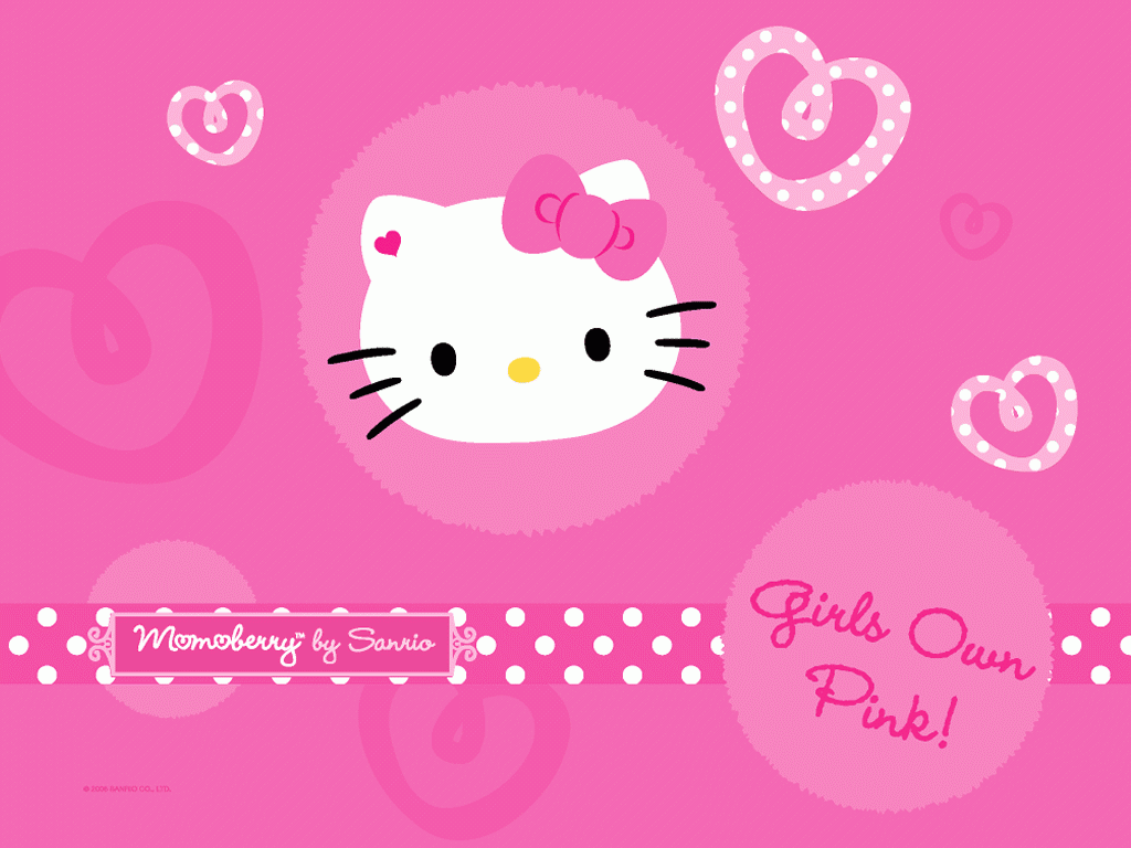 Free Desktop Wallpaper: Pink Hello Kitty Desktop Wallpaper. Hello kitty wallpaper hd, Hello kitty image, Hello kitty background