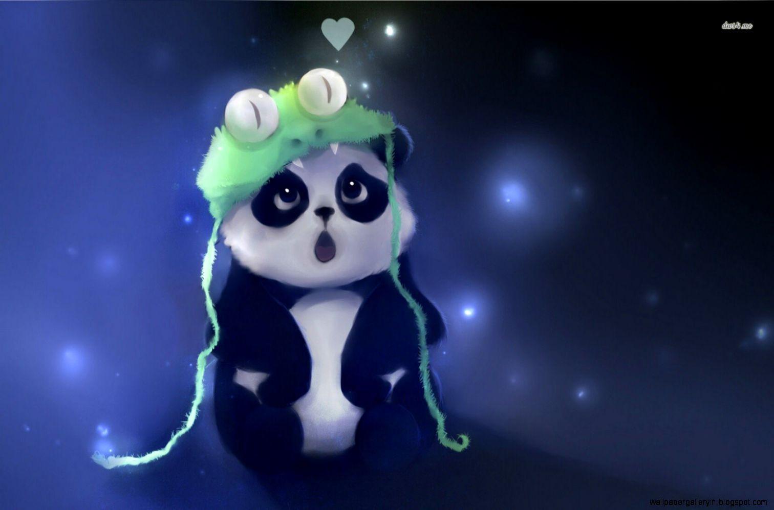 Cute Baby Panda Artwork Wallpaper