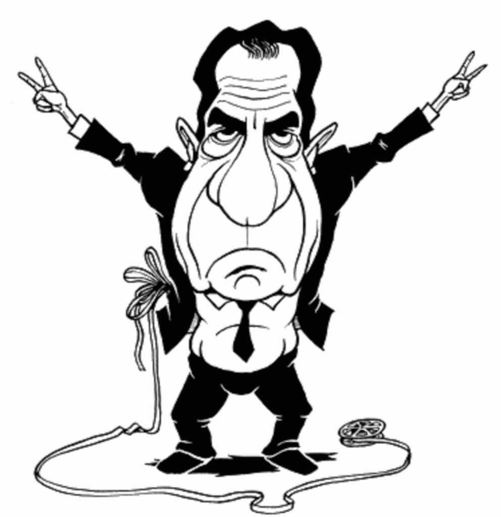 Richard Nixon. USA PRESIDENTS CARICATURES 2