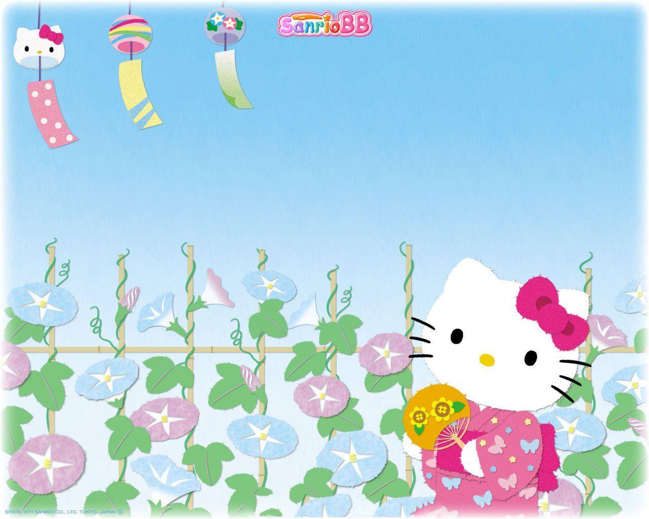 Free download Hello Kitty Spring Wallpaper [1280x1024]
