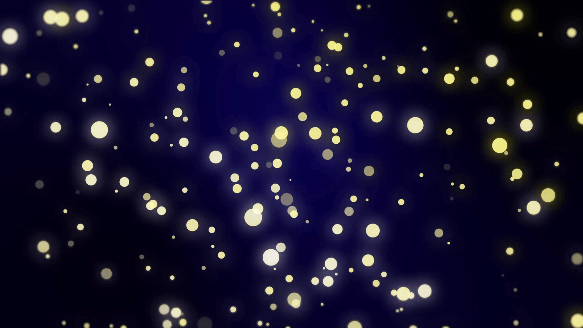 Night sky full of stars animation made of sparkly light particles