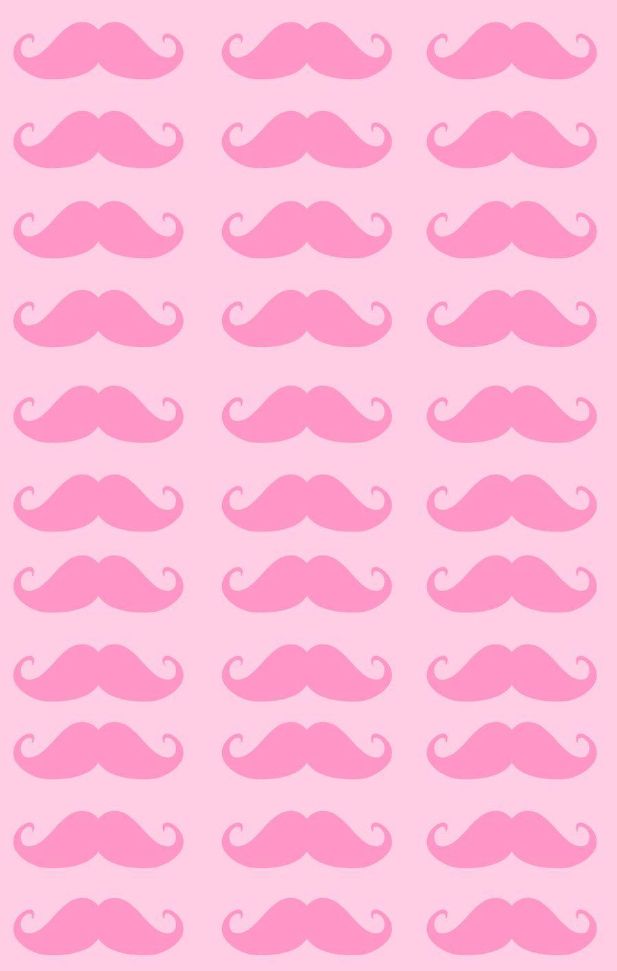 Pink mustache. Moustache:')