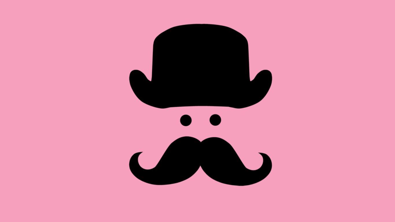 Mustache wallpaper pink 630419