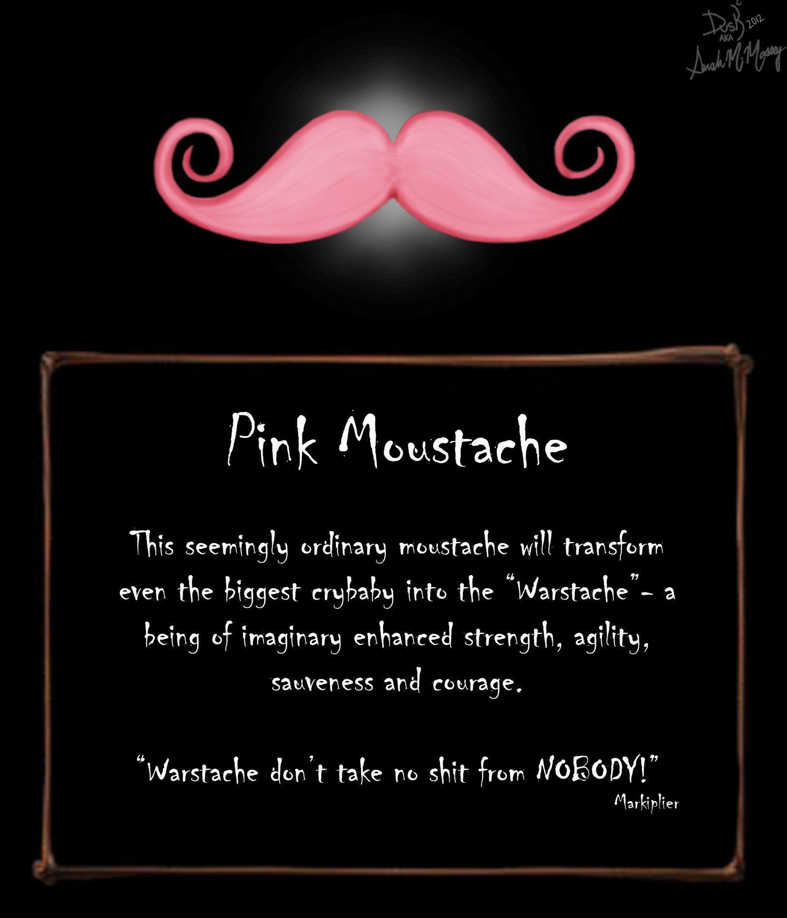 Pink Mustache Wallpaper
