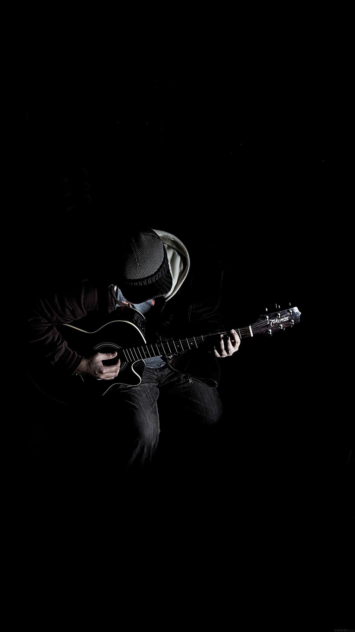 Out The Dark Guitar Player Music Android wallpaper HD