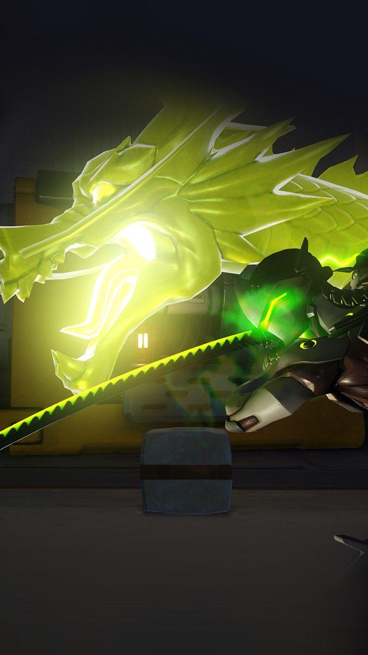 iPhone 8 wallpaper. genji overwatch dragon