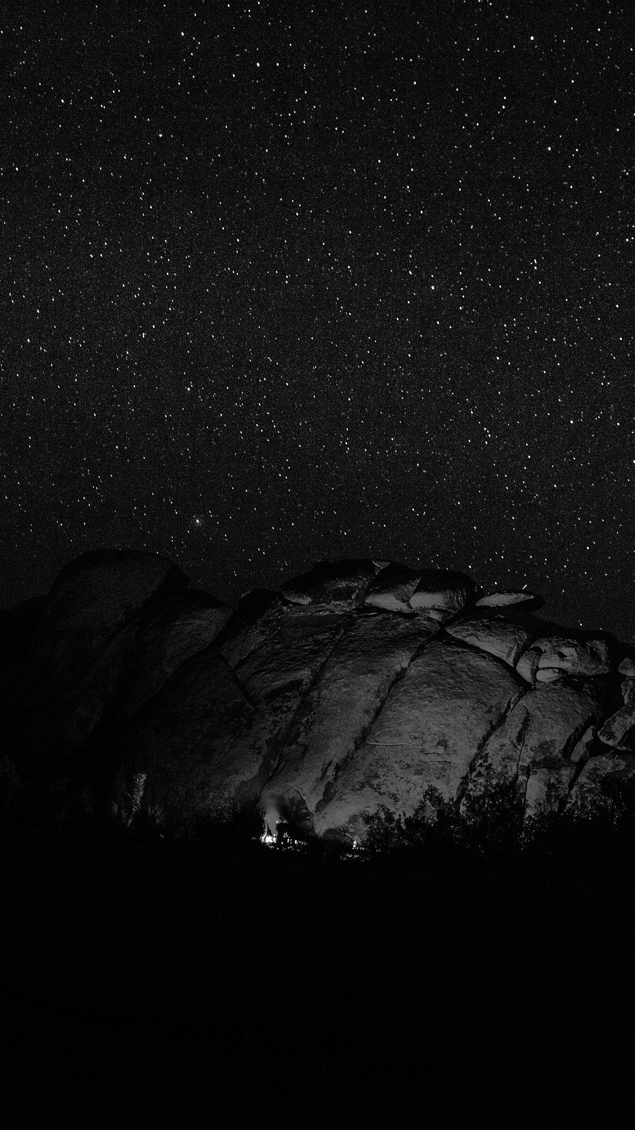 Mystery Rock Night Sky Star Nature Dark Android wallpaper