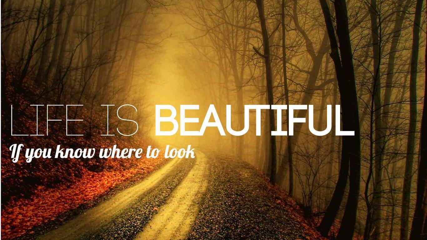 Life Is Beautiful Quotes Wallpapers Wallpaper Cave