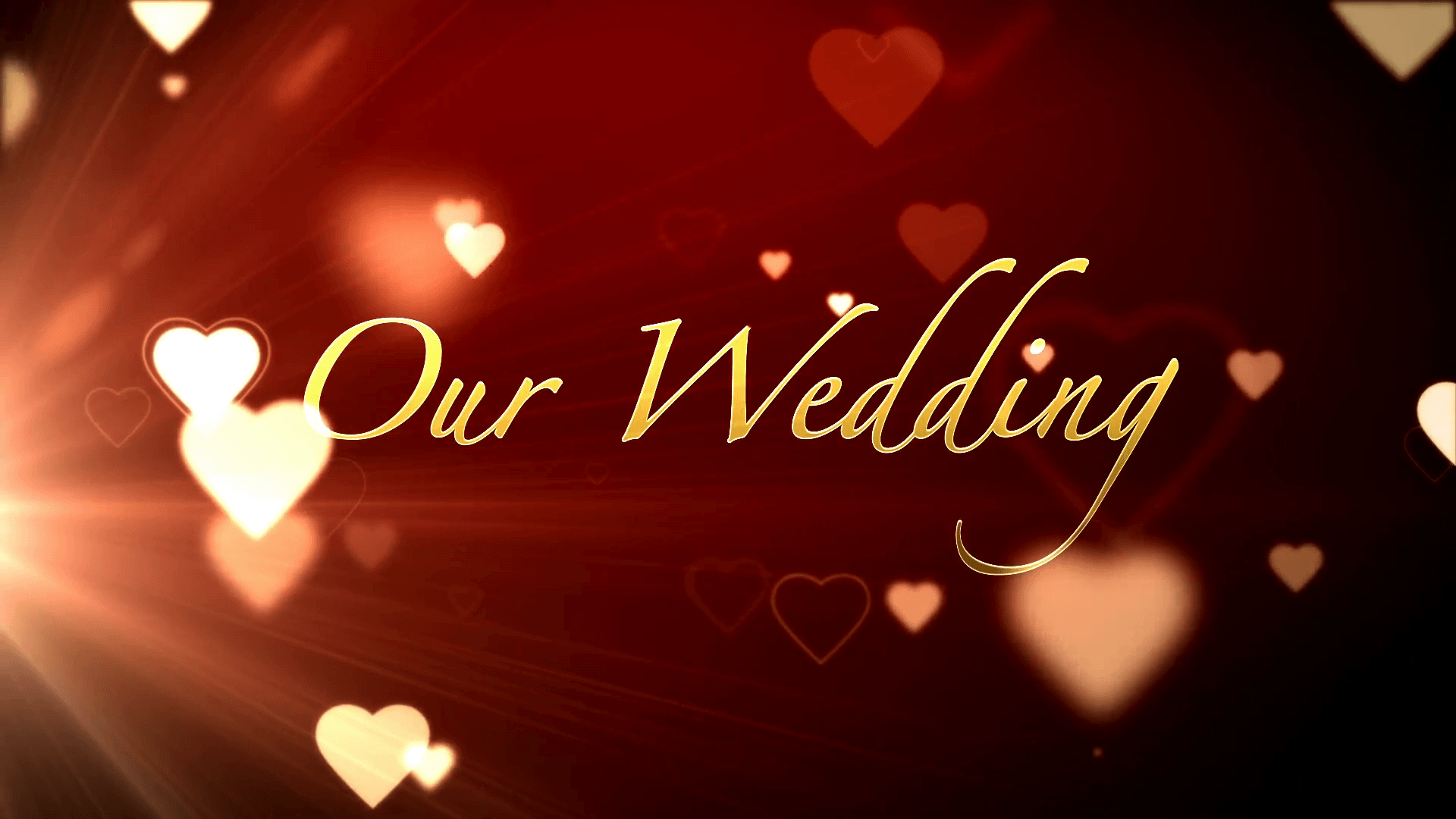 HD Red Heart Wedding Motion Background