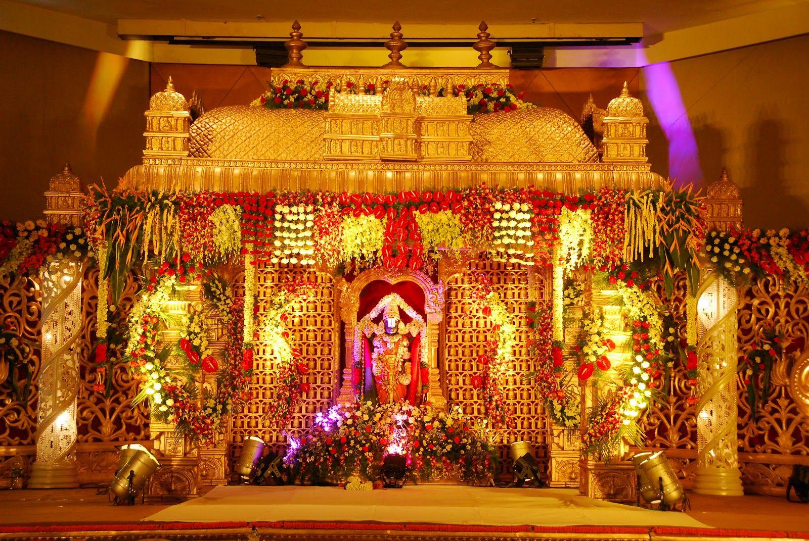Marriage Wedding Stage Decorations Background Image of India