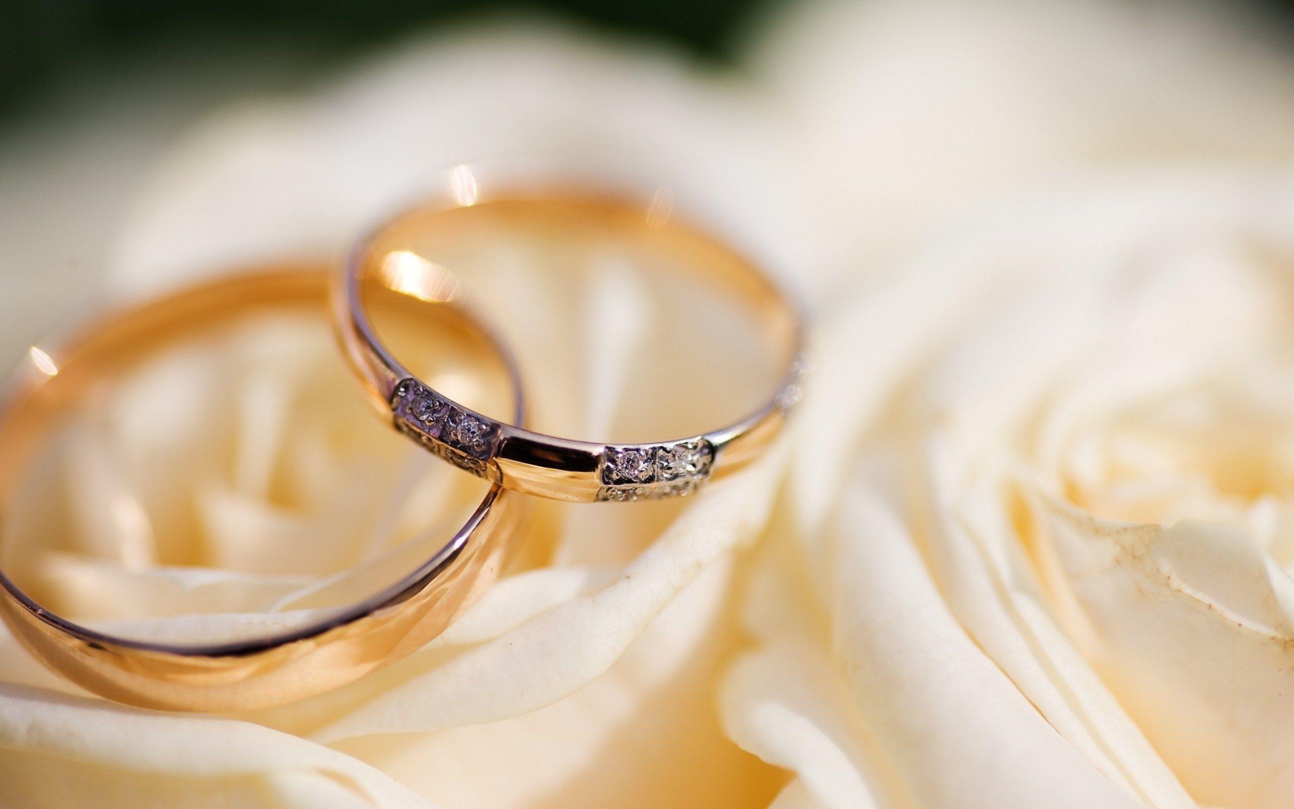 Elegant Wedding Rings Background