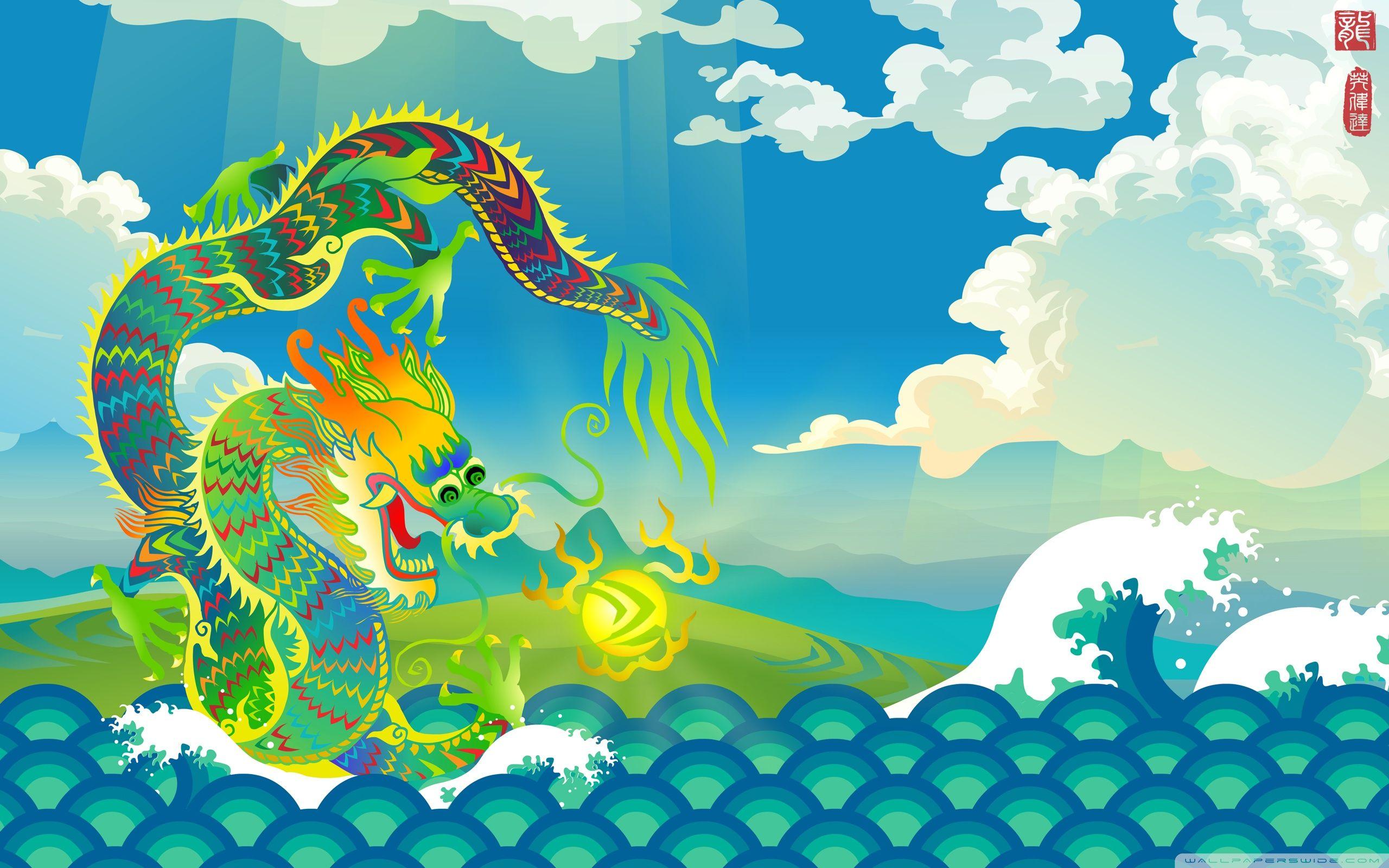 Mythical Chinese Water Dragon ❤ 4K HD Desktop Wallpaper for 4K