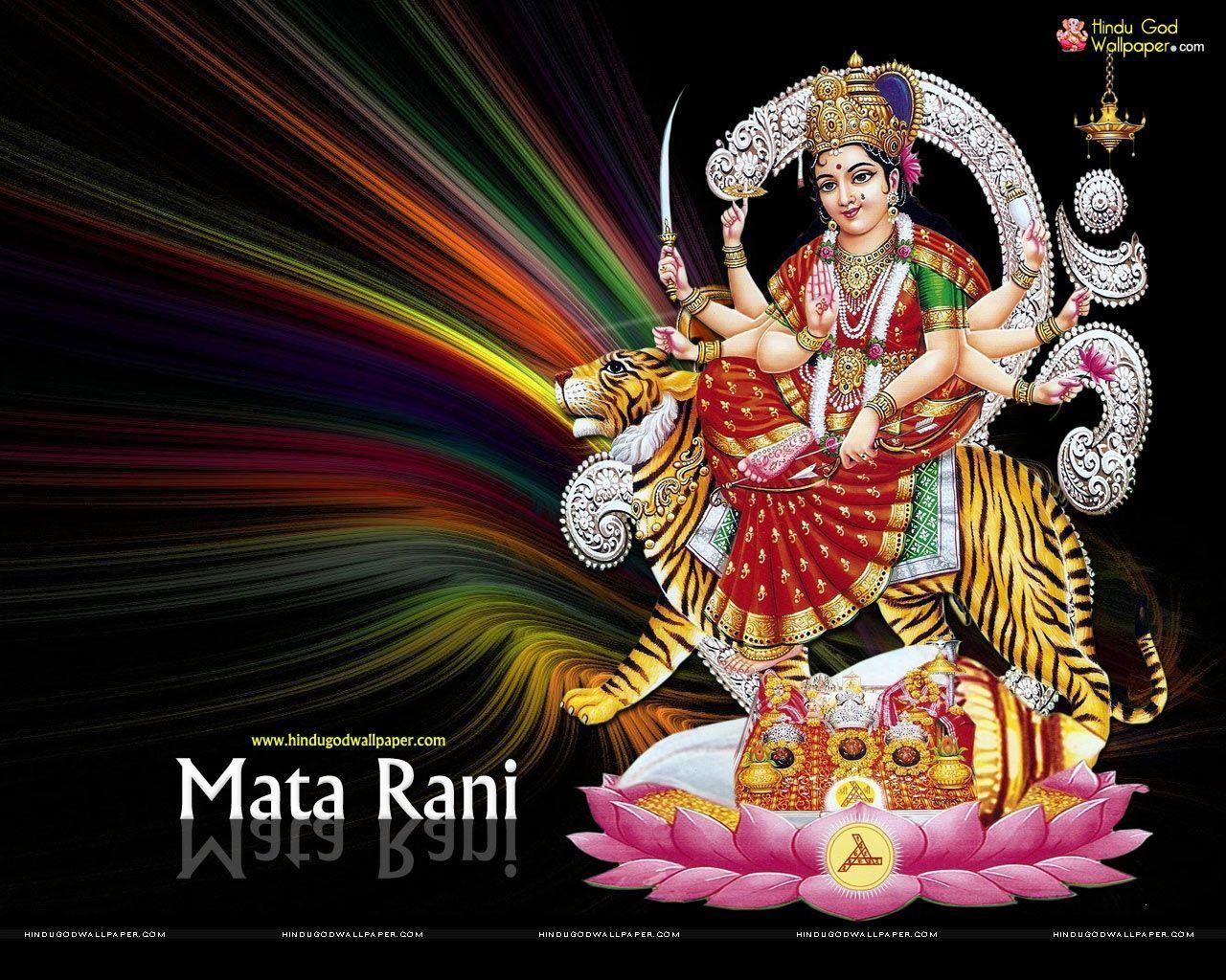 Mata Rani HD Wallpaper Free Download. Durga maa