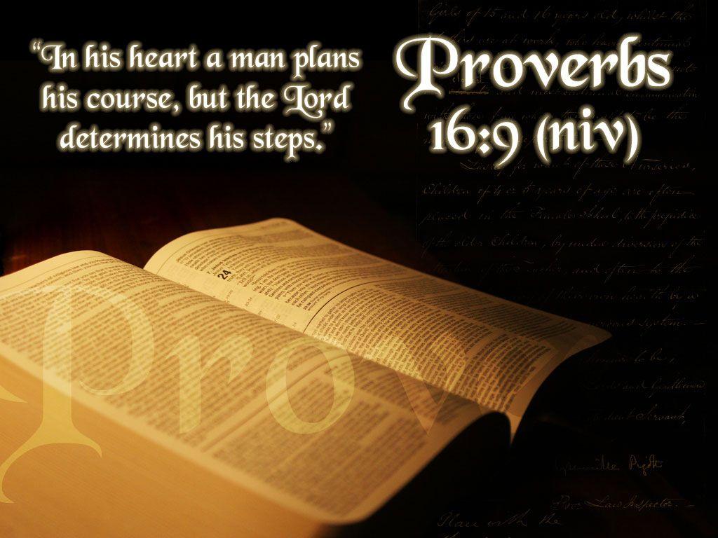 Proverbs 16:9. [Desktop wallpaper 1024x768]. Christian Desktop Wp's